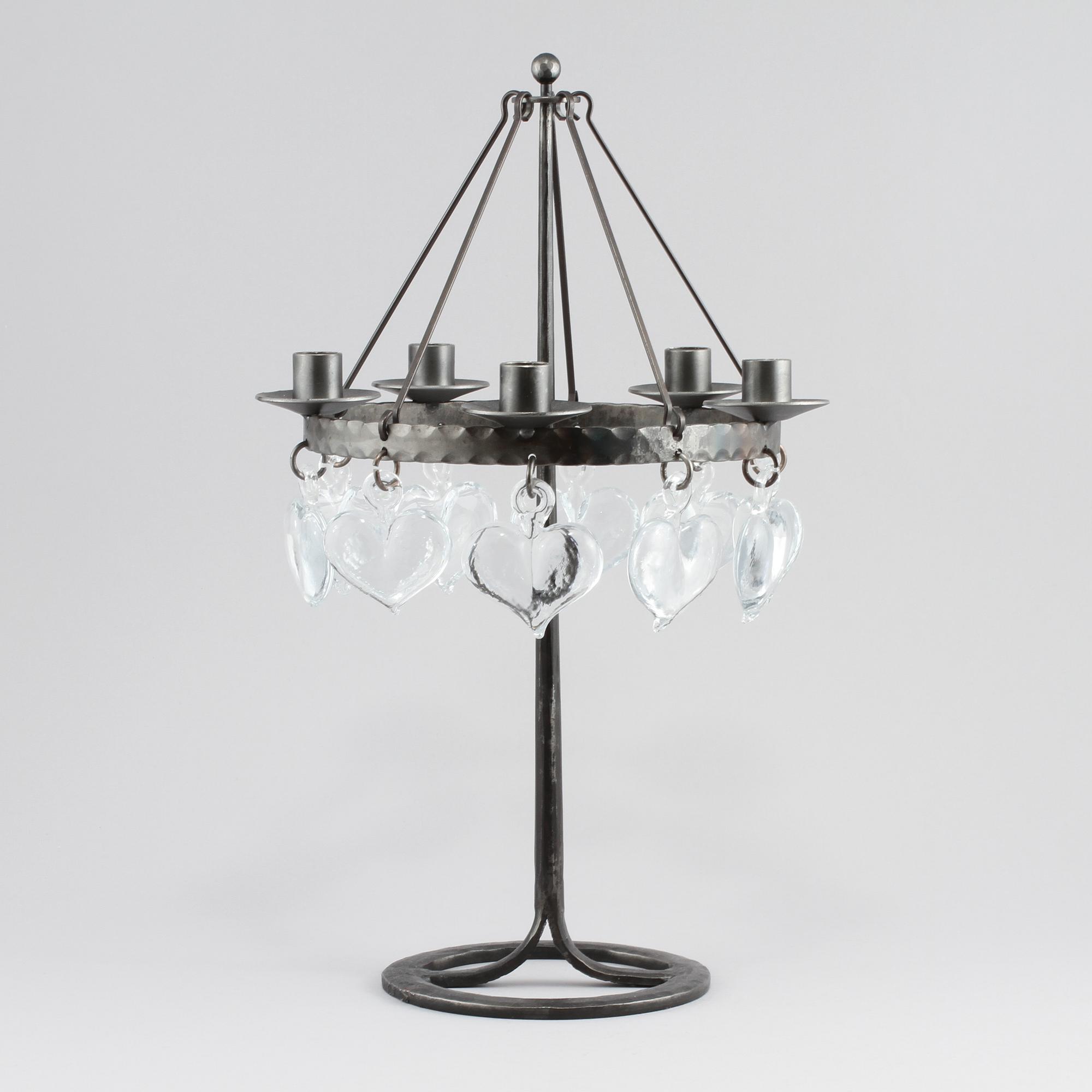 KANDELABER, möjligen Erik Höglund, Boda, 1900-talets andra hälft.