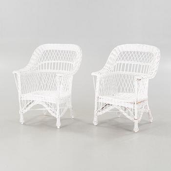 A pair of lounge chairs, second half of the 20th century.