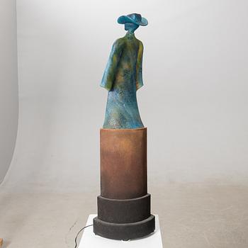 Kjell Engman, "Man in Trenchcoat", unique sculpture, from the series "Catwalk", cast glass, Kosta Boda.