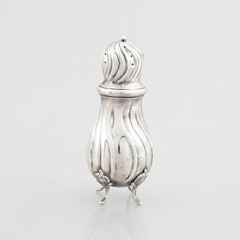 A silver sugar caster, mark of C. Michelsen, Denmark, Swedish import marks, mid 20th Century.