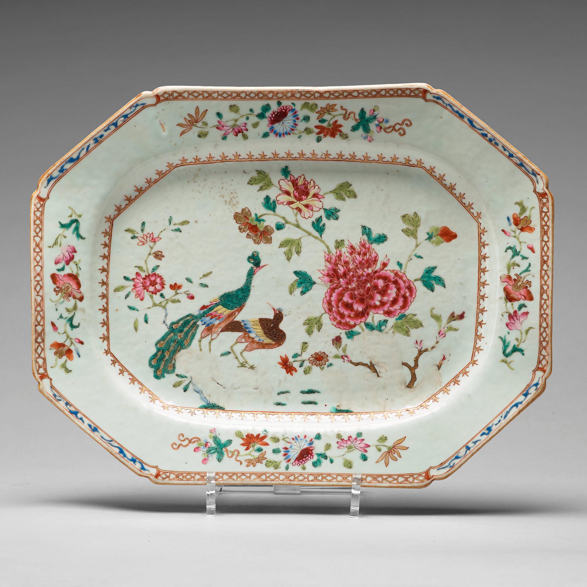 STEKFAT, kompaniporslin. Qingdynastin, Qianlong (1736-95).