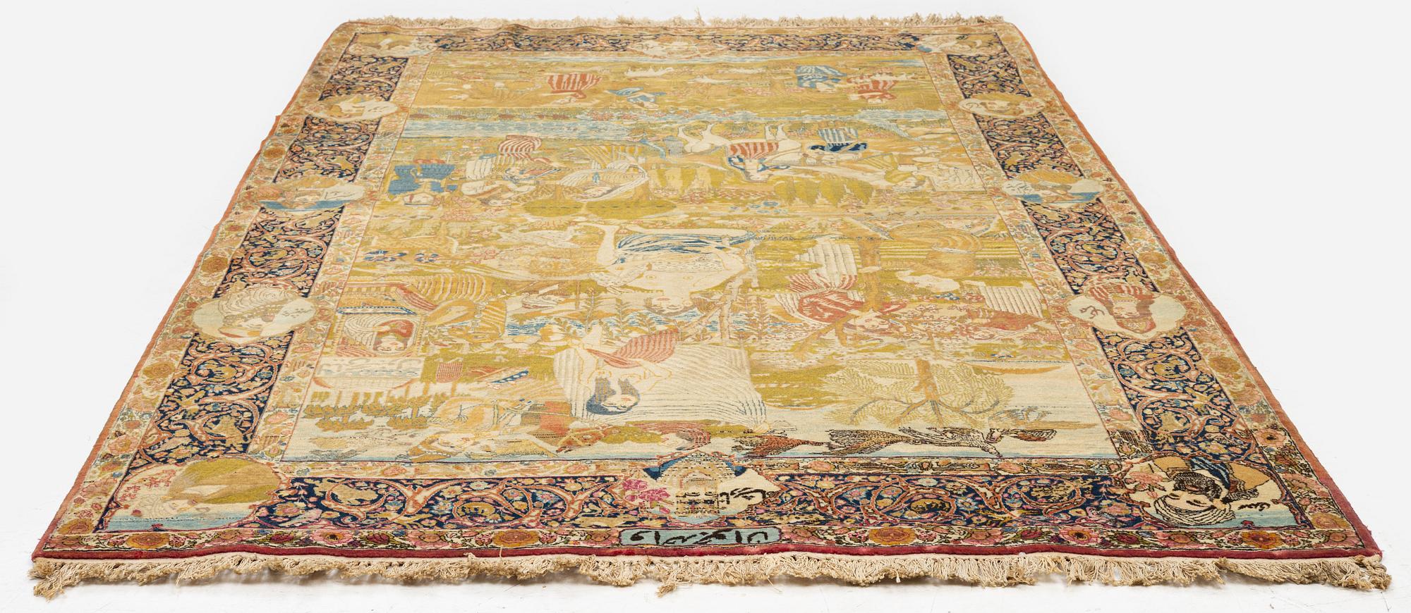 An antique Tabriz rug, Northwest Persia, c. 267 x 162 cm.