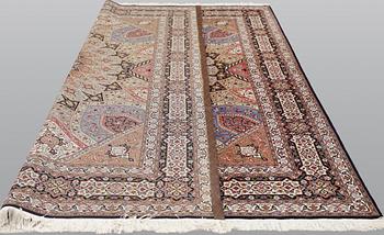 A part silk Tabriz carpet, so called 50 Radj, c. 300 x 250 cm.