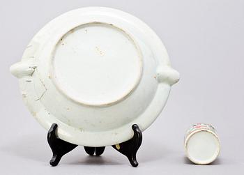 PARTI PORSLIN, 3 delar, Kanton, Kina, 1800/1900-tal.