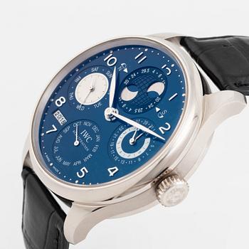 IWC, Portugieser, Perpetual Calender, "Double Moon", wristwatch, 44,2 mm.