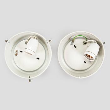 Arne Jacobsen, ceiling lamps/wall lamps, a pair, "AJ-Eklipta", Louis Poulsen, Denmark.