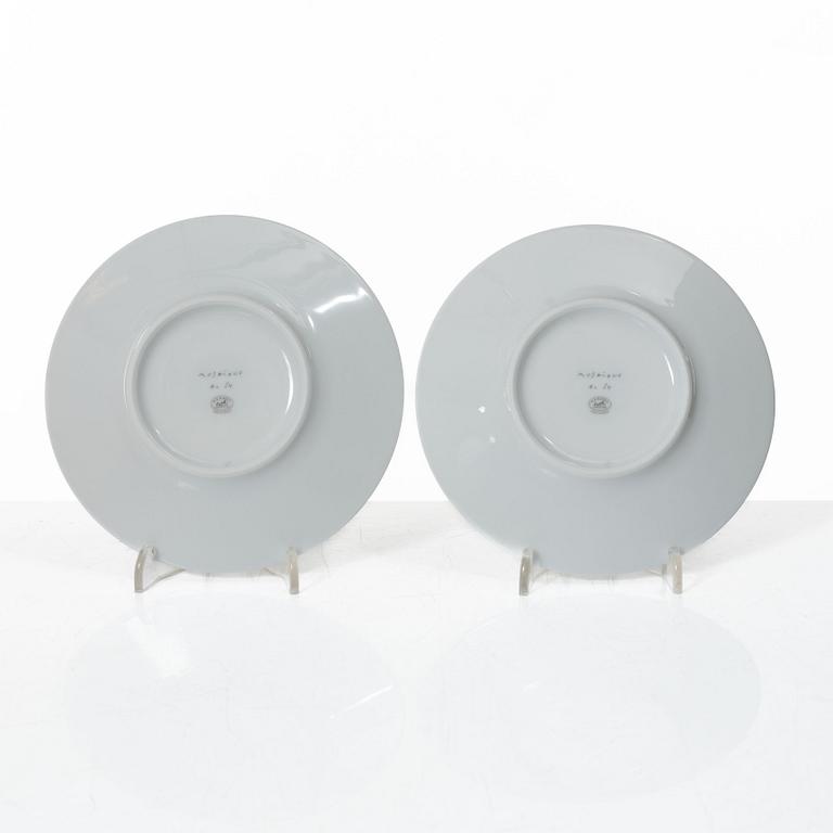 Hermès, cups with saucers, a pair, "Mosaique au 24".