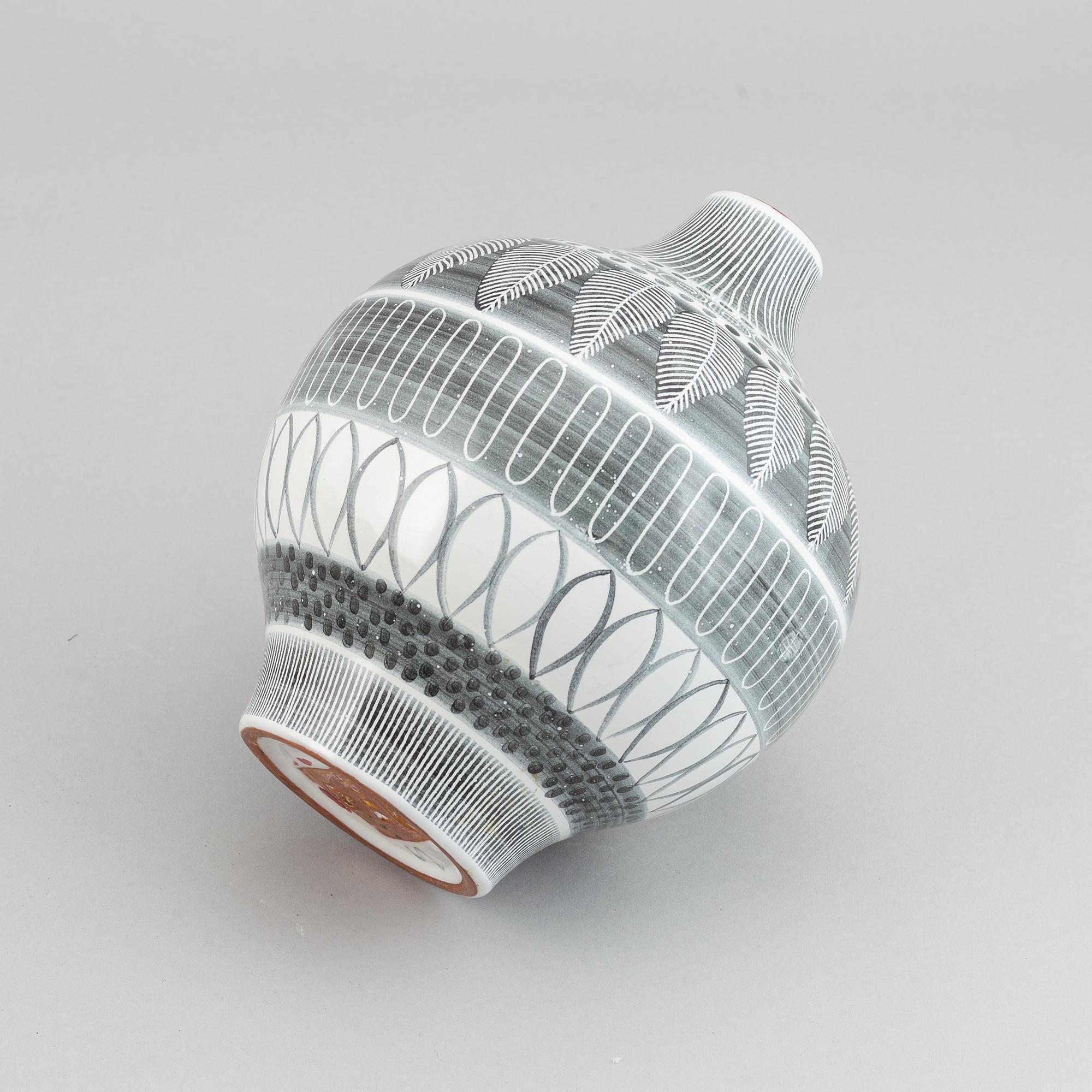 Ingrid Atterberg, Vase "Grafika", Upsala Ekeby, 1950's.