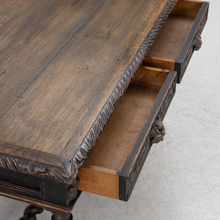 A Baroque style desk, circa 1900.