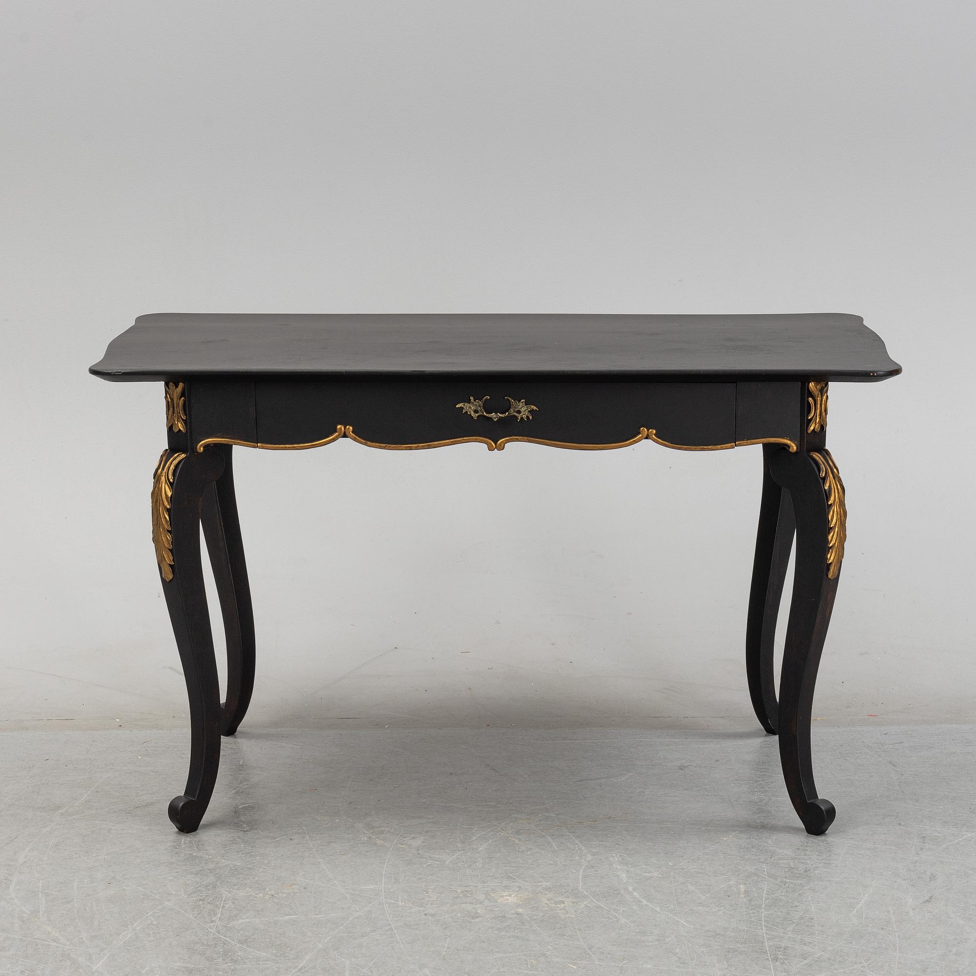 A painted desk with later parts, late 19th Century.