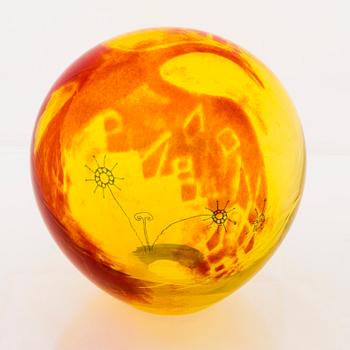 ELLA VARVIO, A glass sculpture, signed Ella Varvio 2014.