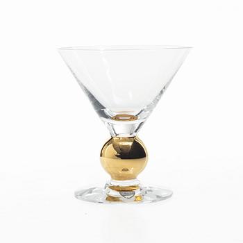 Gunnar Cyrén, Martini/champagne glasses, 7 pcs, “Nobel”, Orrefors.
