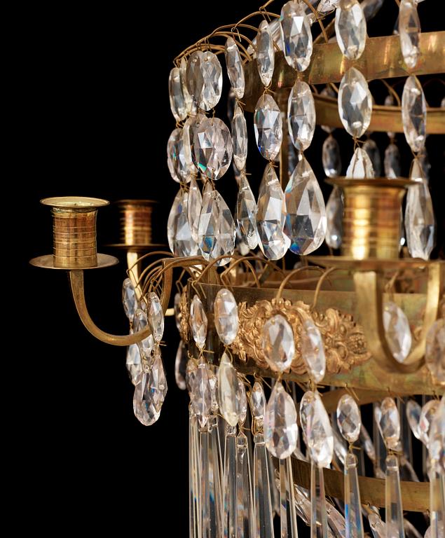 LJUSKRONA, för elva ljus. Sverige, 1820/30-tal. Karl Johan.