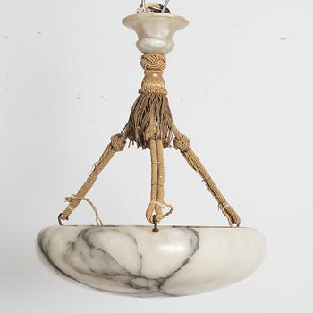An alabaster ceiling lamp, 1920s.