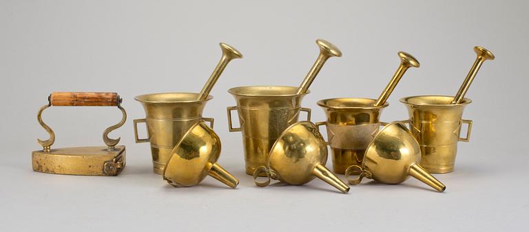 PARTI MÄSSING, 8 delar, Skultuna Bruk, 1800/1900-tal.