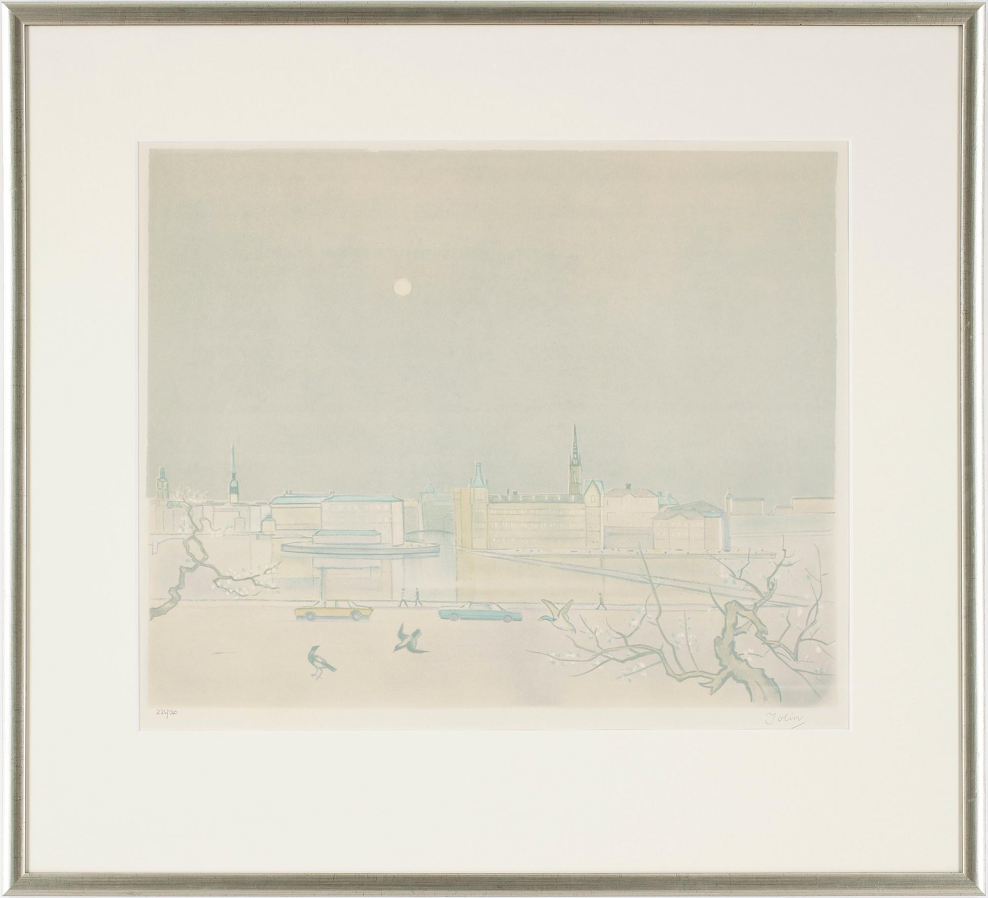 EINAR JOLIN, färglitografi. Signerad och numrerad 226/360.