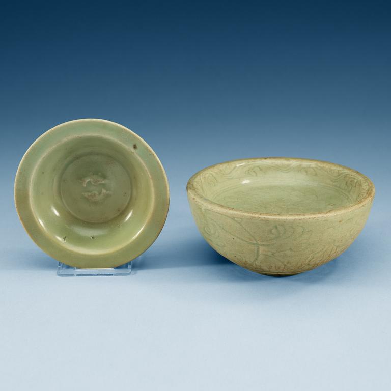FAT, samt VÄRMEFAT, keramik. Yuan dynastin (1271-1368).