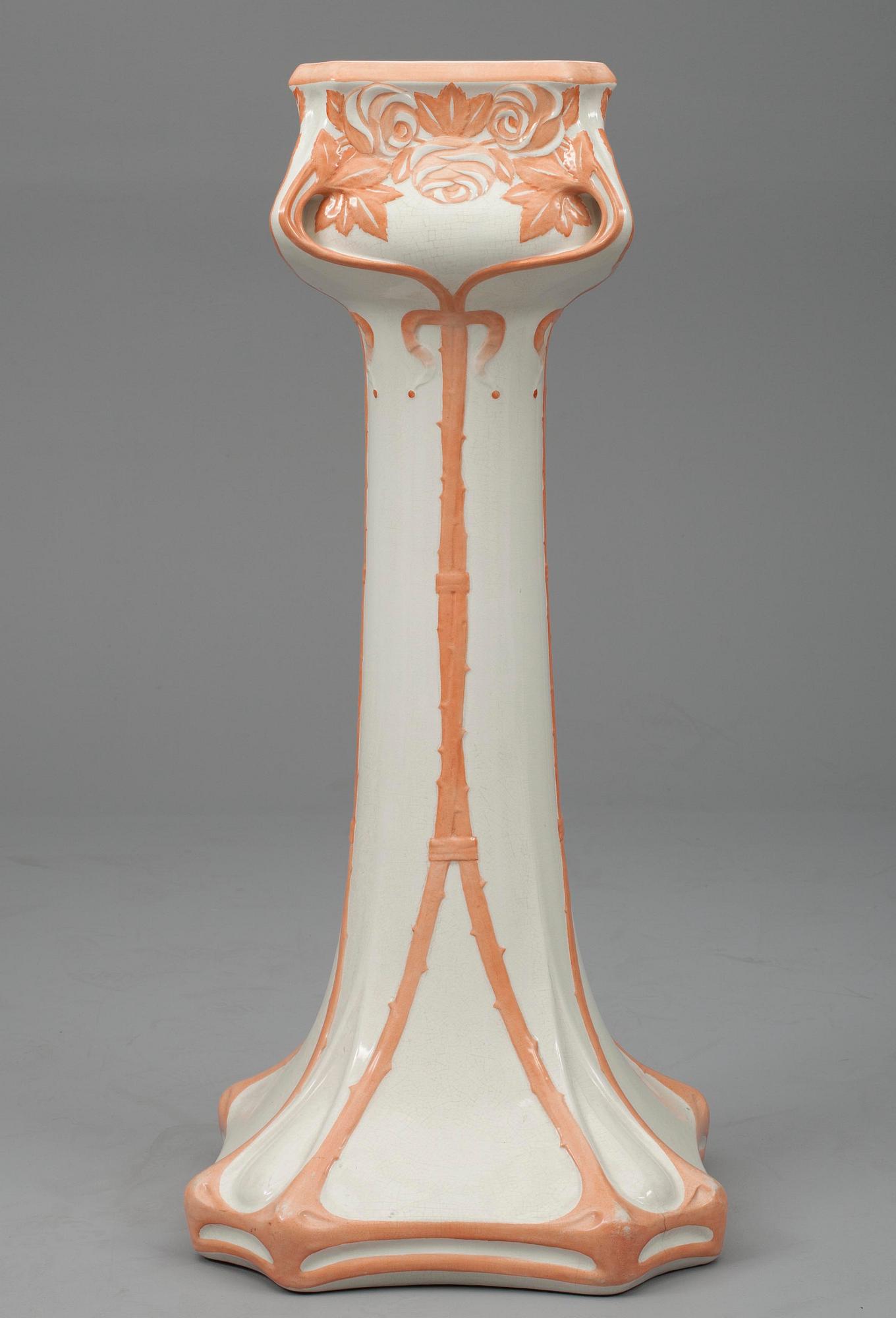 PIEDESTAL, flintgods, jugend, Rörstrand tidigt 1900-talet.