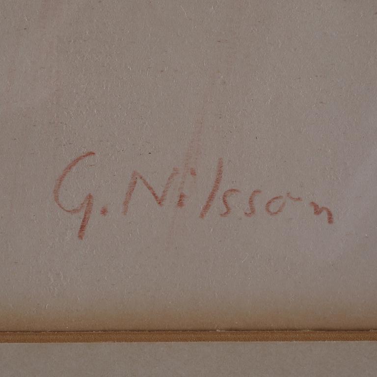 GUNNAR NILSSON, 2 st, krita, signerade.