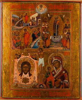 IKON, Ryssland, senare hälften av 1800-talet, tempera på pannå.