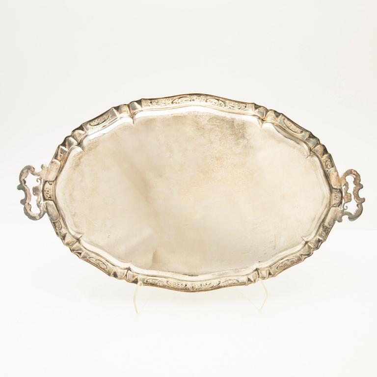 Serving dish, silver, Rococo style, 1944.