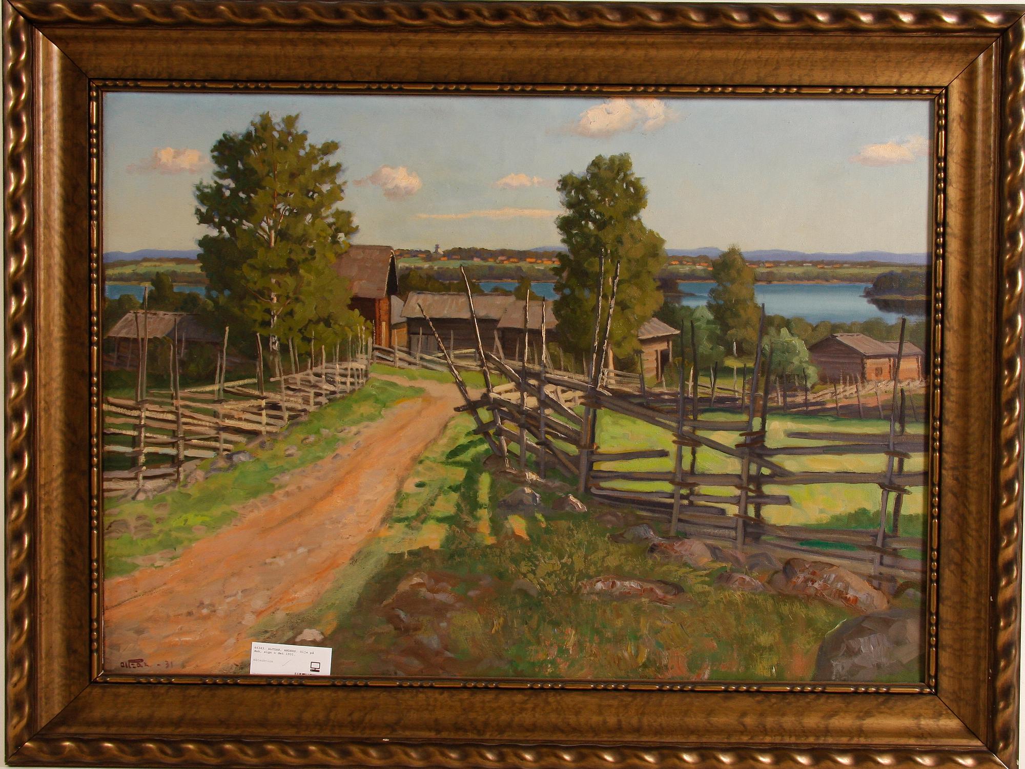 ALTZAR, ANDERS. Olja på duk, sign o dat 1931.