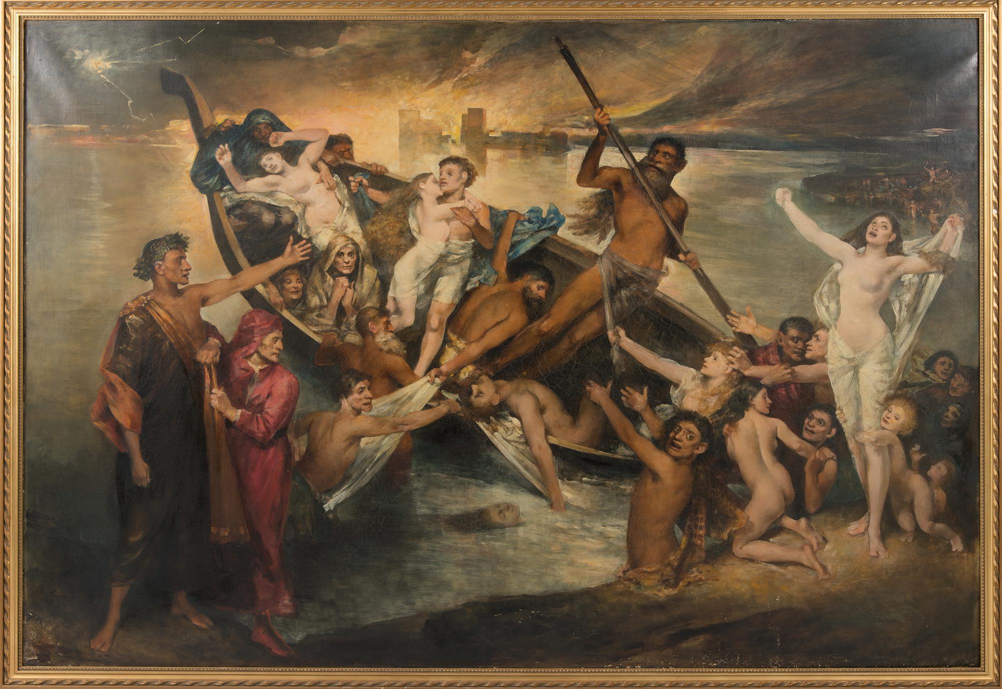 Dante och Vergilius i underjorden.