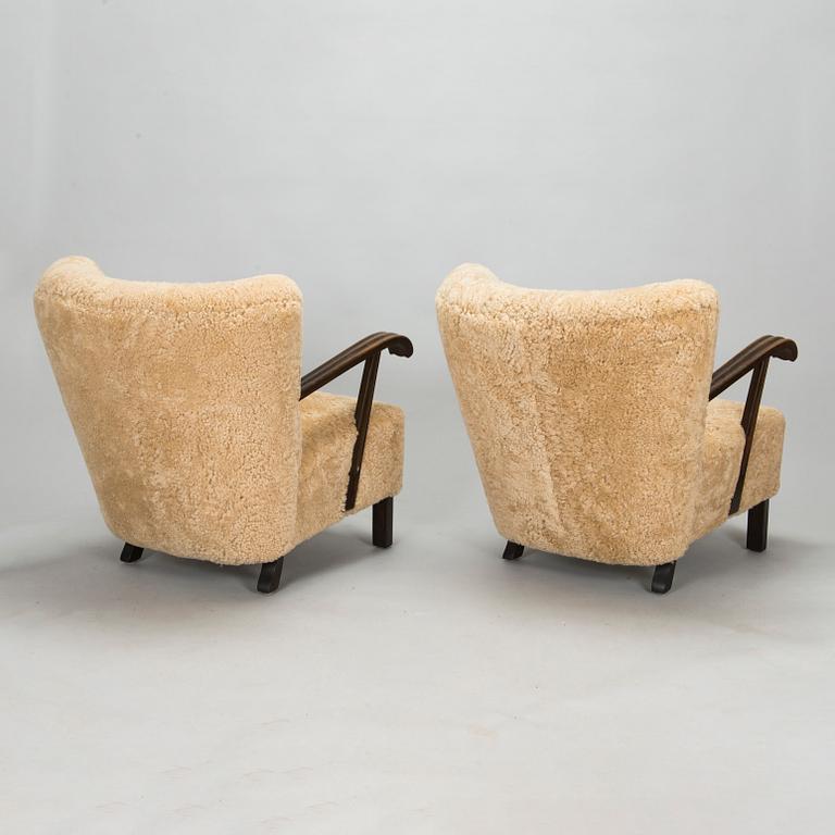 A pair of 1930s/40s Danish armchairs.