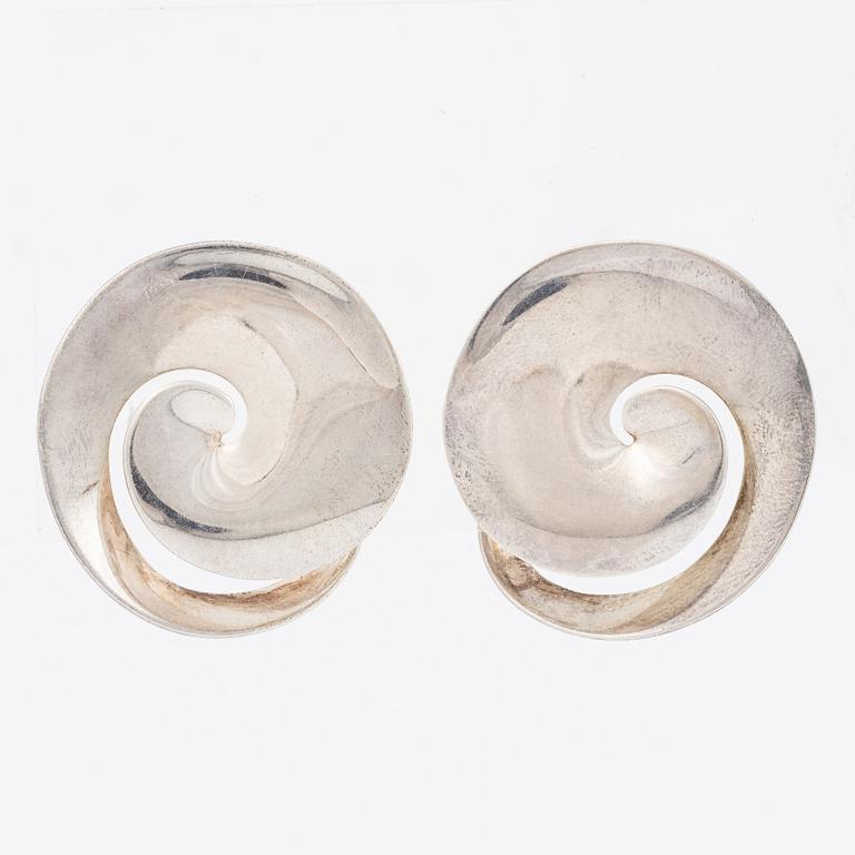 Vivianna Torun Bülow-Hübe for Georg Jensen, earrings, silver.