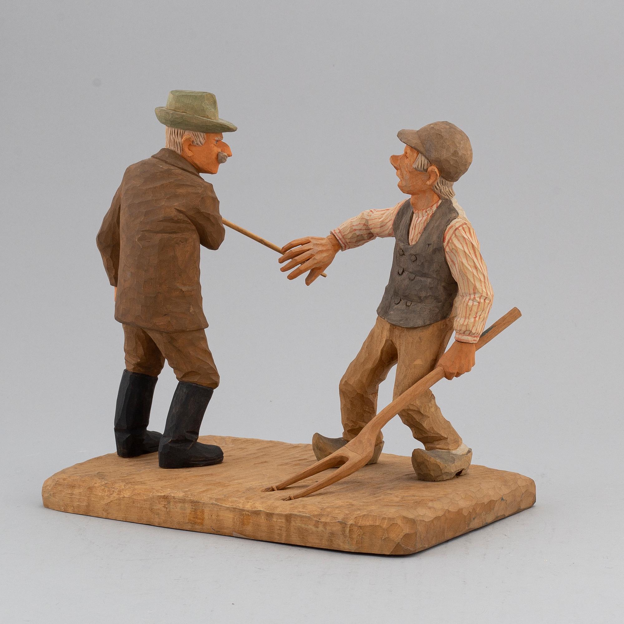 HERMAN ROSELL, sculpture, wood, signed and dated 1953.