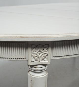 MATSALSMÖBLEMANG, 9 delar, gustaviansk stil, 1900-talets andra hälft.