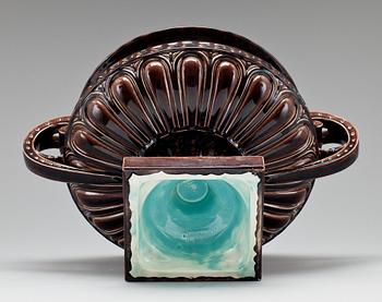 URNA, glaserat flintgods, Sarreguemines. Tidigt 1900-tal.