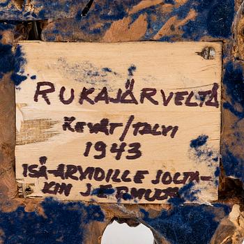 A Finnish 1940s burl table light, Rukajärvi 1943.