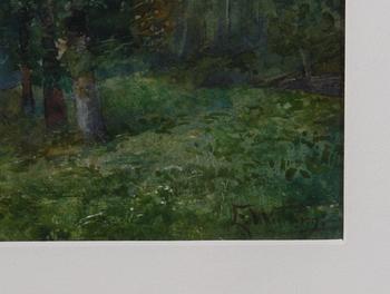 WARLING, ELISABETH. Akvarell, sign.