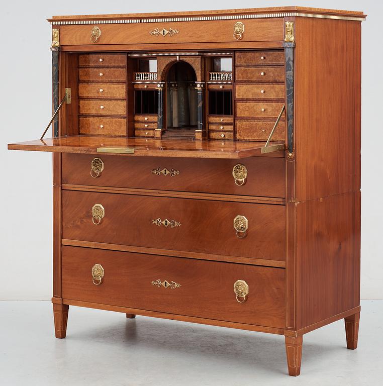 A Swedish Empire circa 1820 secretaire.