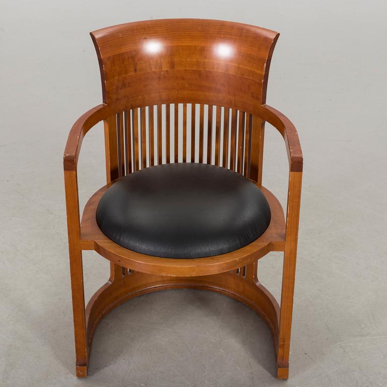 FRANK LLOYD WRIGHT, "Barrel Chair" model no 606, Cassina.