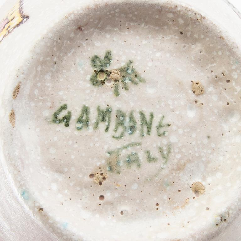 Guido Gambone, skål signerad keramik.