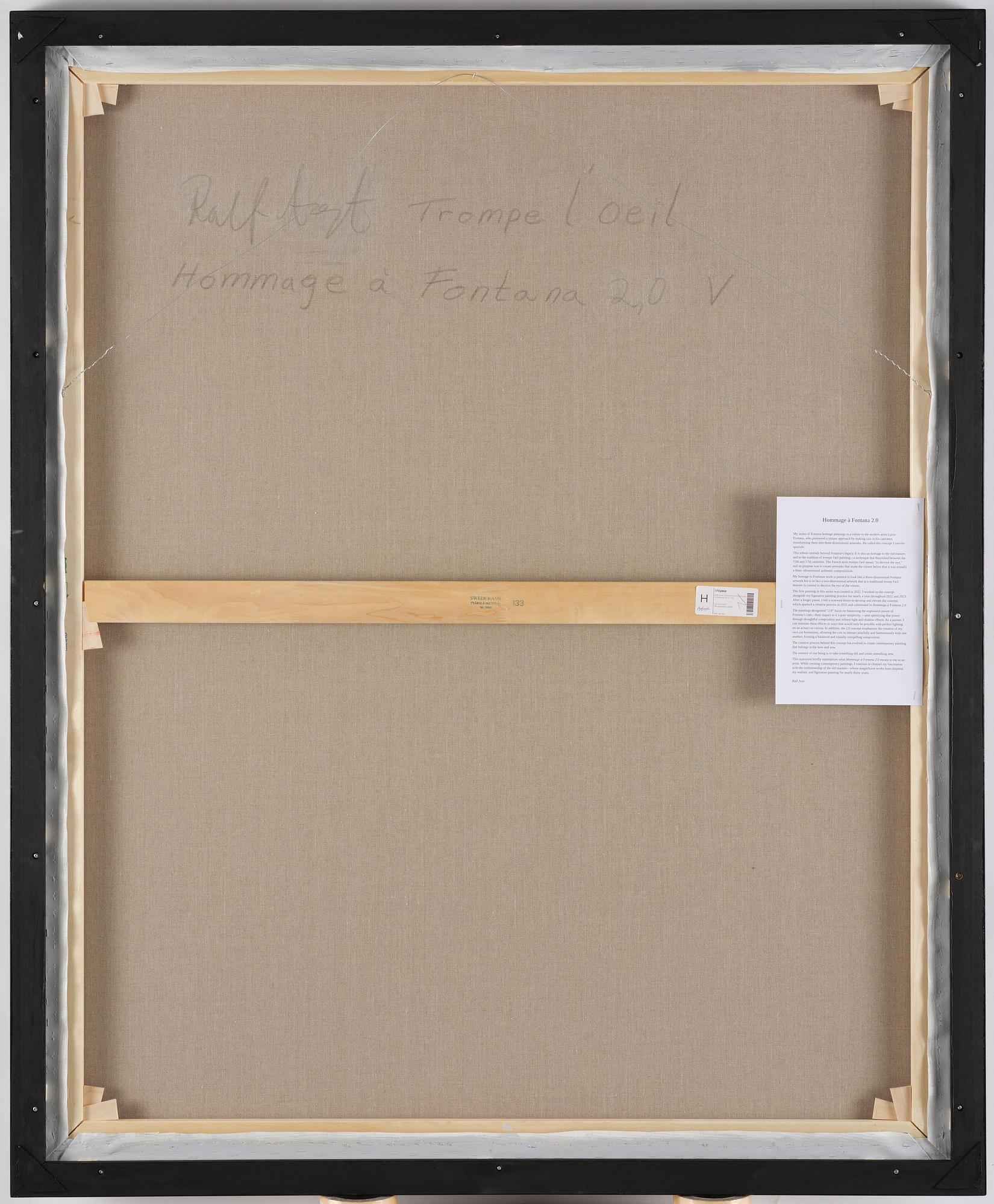 Ralf Arzt, "Trompe l'oeil Hommage à Fontana 2.0 V".