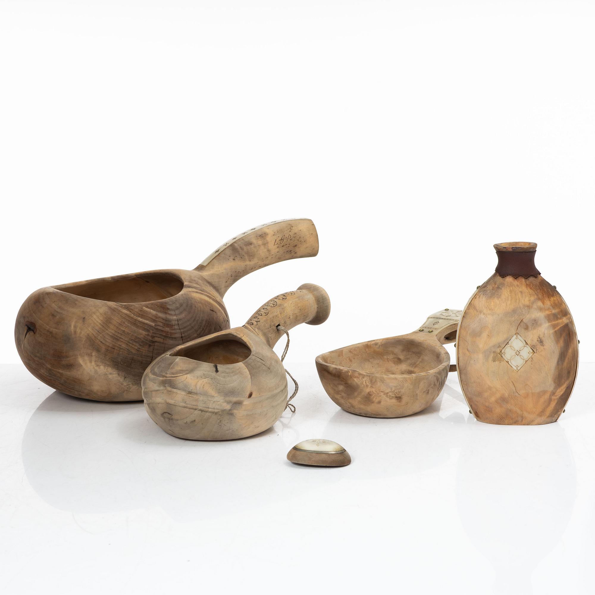 Sámi craftsmanship, five pieces.