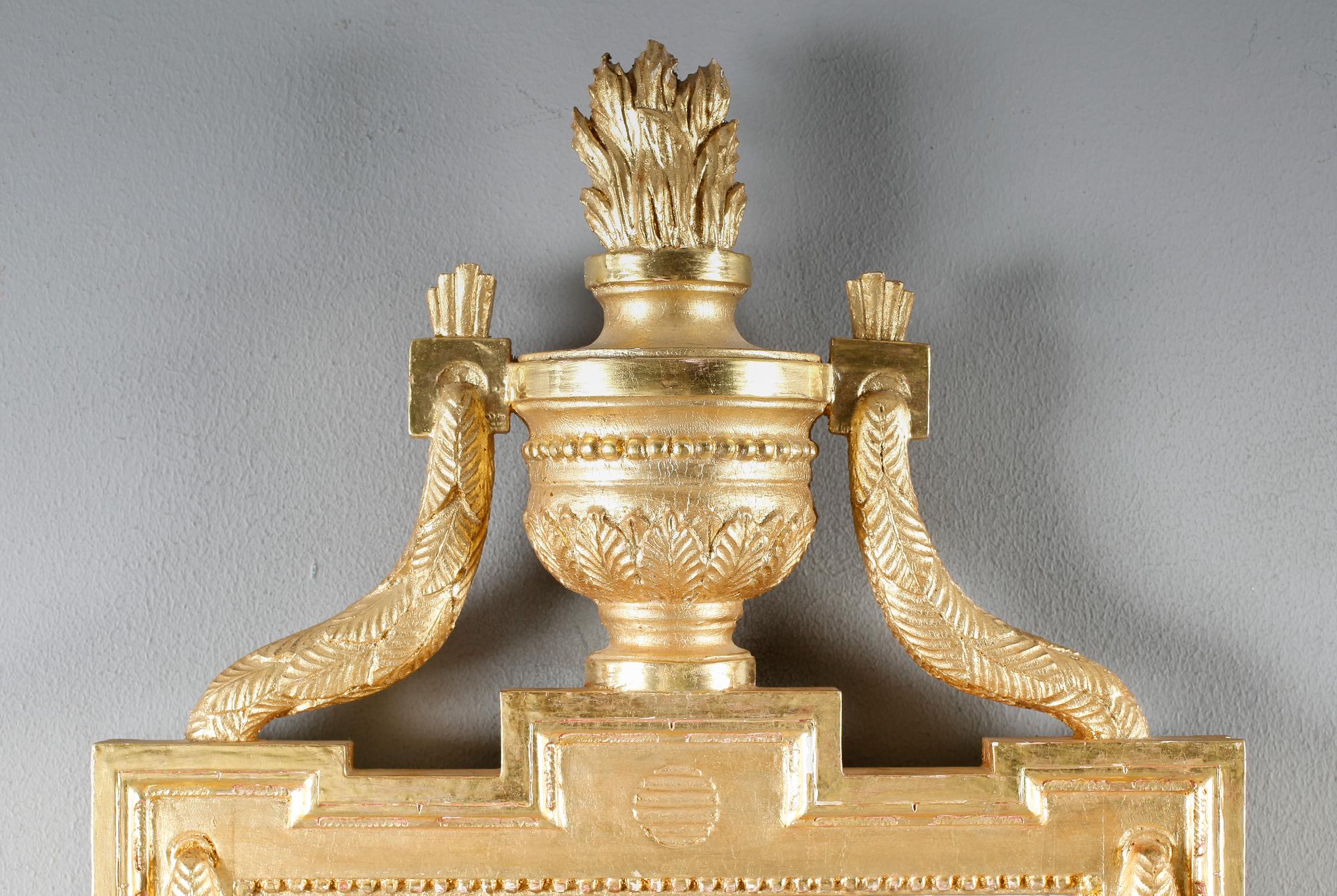 A GILDED IKEA 1990'S GUSTAVIAN STYLE "MEUNIER" MIRROR.