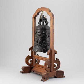 A Chinese bronze bell, early 20th Century.