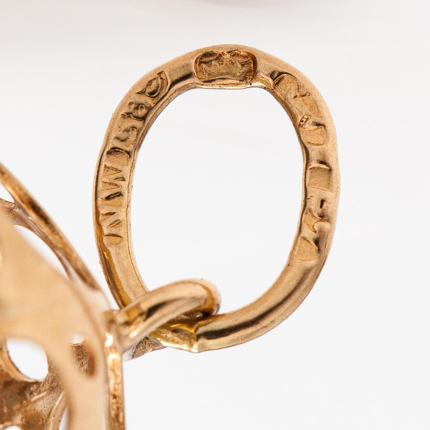 Liisa Vitali, A 14K gold pendant "Leppäkerttu". Westerback, Helsinki 1968.