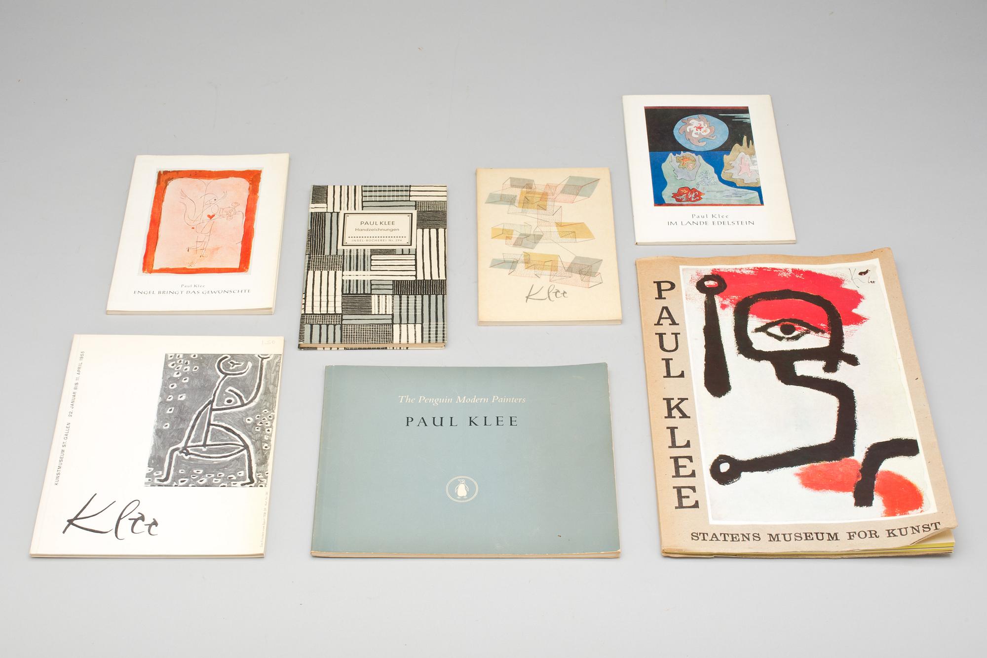PARTI BÖCKER/HÄFTEN, 12 st. Paul Klee. Bl.a. "Paul Klee" av Malmö Konsthall, 1991.