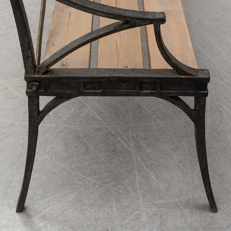 A Lessebo garden sofa, mid 19th century.