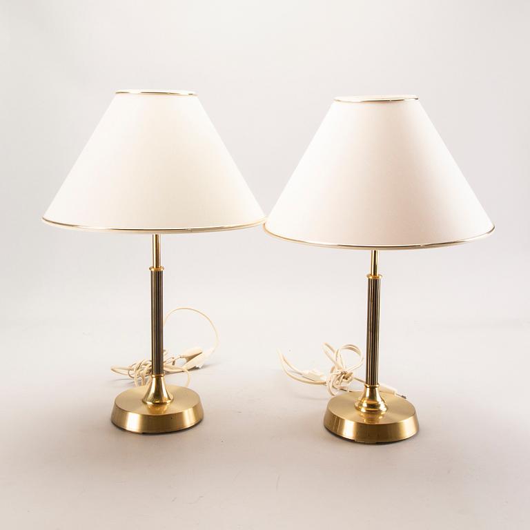 Table lamps, a pair, second half of the 20th century.