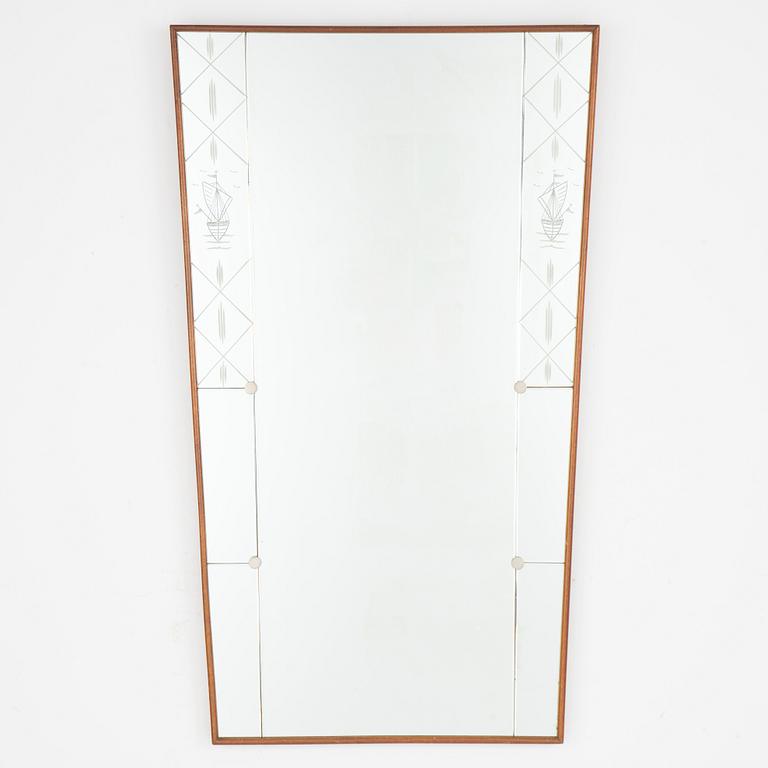 Mirror, Glass & Wood, Hovmantorp, 1960s.