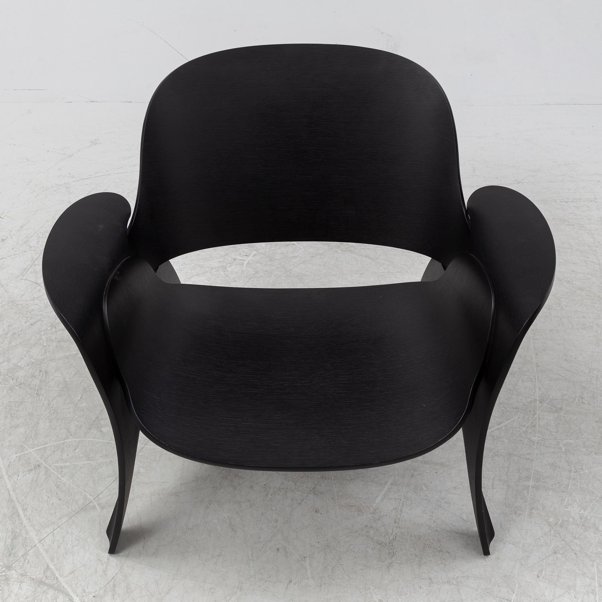 Chris Martin, a stained oak 'Rose chair', Massproductions.