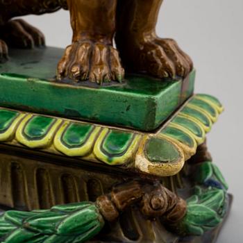 FIGURINE / SCULPTURE, majolica, 19th century.