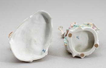 FIGURER, 2 st, porslin, Sitzendorf, 1900-talets mitt.
