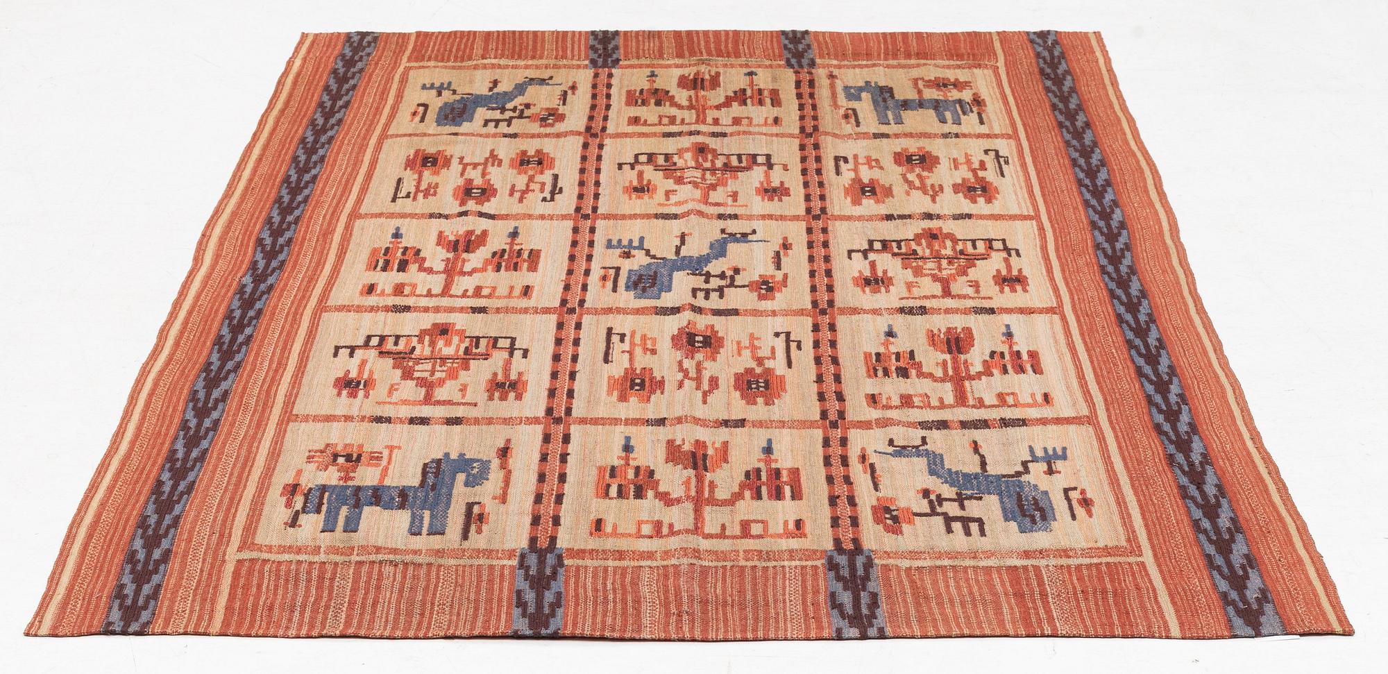 Märta Gahn, a drape, flat weave, c. 240 x 148 cm.